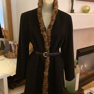 Loro Piana Fleurette Coat Made in Italy Medium Wool Leopard